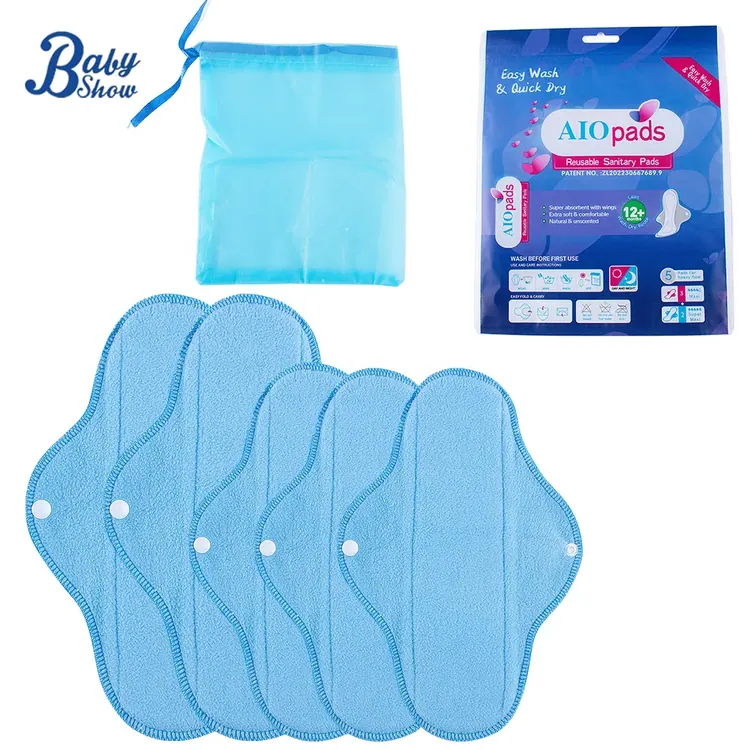Microfiber reusable menstrual pads