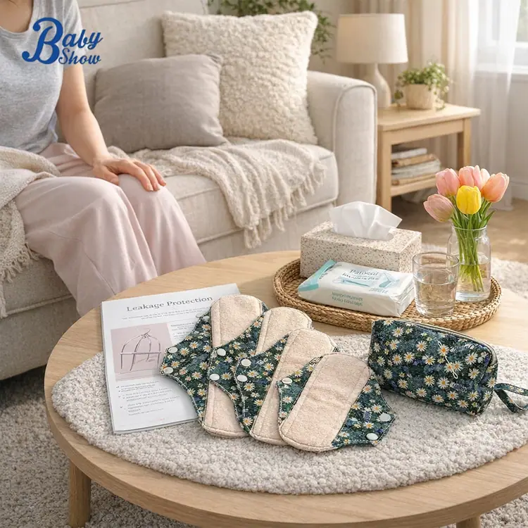 Cotton reusable menstrual pad set