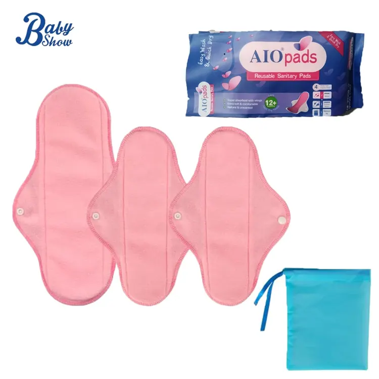 Fleece reusable menstrual pad set · 4 pieces