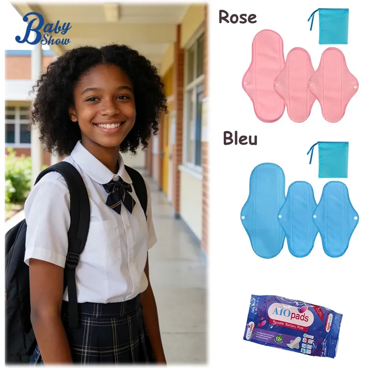 Fleece reusable menstrual pad set · 4 pieces